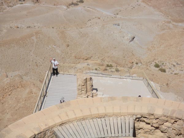 DSCN0746_Fr. Scott on the lower level of the palace of King Harod the Great