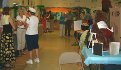 Members of St. Michael Parish in Bradford learn about the faith community’s ministries during a ministry fair held earlier this year. (Submitted photo)