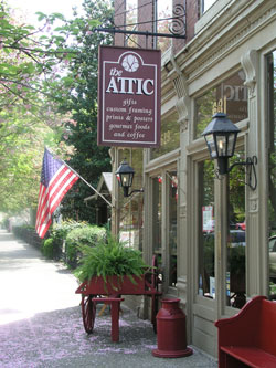 If you’re ever in Madison, stop in The Attic, a sandwich, dessert and gift shop that offers “a slice of heaven”—Dutch apple pie with caramel icing. (Photo by John Shaughnessy)