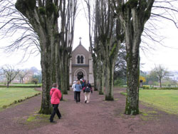 Pilgrims enter the small chapel at the convent in Nevers, France, where St. Bernadette Soubirous prayed daily before she became too ill to go there. (Submitted photo/Thomas Rillo)