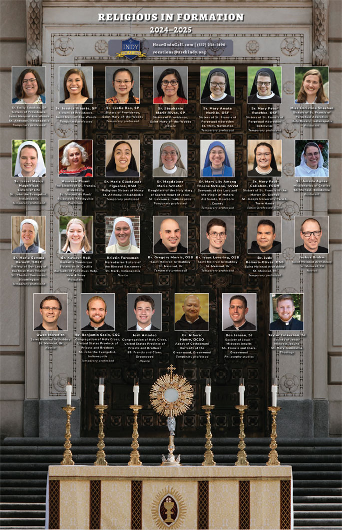 2023-24 religious in formation from the Archdiocese of Indianapolis