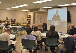 St. Thomas Aquinas Parish in West Lafayette was one of 31 host sites — and the only site in Indiana — for live streaming of the 2016 New Evangelization Summit held in Ottawa, Ontario, on April 15-16. (Photo by Caroline B. Mooney)