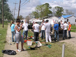 Youth getting ready for a day of work